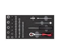 Gedore Red Gedore Coffret de clés à douille 1/4" 2/6 module CT, 37 pièces R22150006 Quantité:1