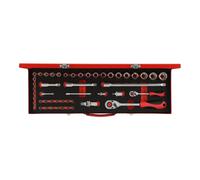 Gedore Red Gedore Jeu de clés à douille 1/4"+1/2" 49 pièces R46004049 Quantité:1