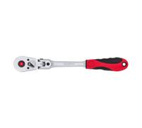 Gedore Red Gedore red Cliquet à tête articulée avec poignée ergonomique 2K, déclenchement par bouton-poussoir, denture fine 72 dents, 1/2 pouce, tube en acier, rouge/noir Quantité:1