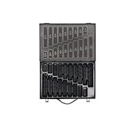 GEDORE red Jeu de forets hélicoïdaux, 170 pièces, Laminés, Coupe à droite, Angle de pointe de 118°, En boîtier métallique, Acier HS, R93500170