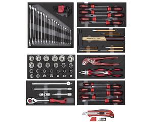 GEDORE red R21010000 Jeu d'outils 8x modules CT + cutter 81 pièces, 3301655