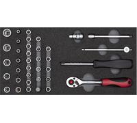 GEDORE red R22150006 Jeu de douilles 1/4" 2/6 CT-modul 37 pièces, 3301705