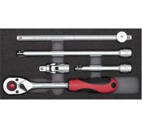 GEDORE red R22150008 Jeu de douilles 1/2" 2/6 CT-modul 5 pièces, 3301707
