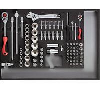 GEDORE red R22350000 Jeu de douilles 1/4"+1/2" CT-Modul 84 pièces, 3301681