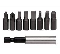 Gedore RED R33005009 3301346 Jeu d'embouts vis à fente, cruciforme, 6 pans intérieurs avec porte-embout