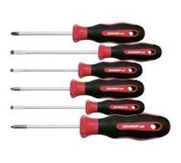 GEDORE Kit de tournevis R38002006, 6 pièces, fente/Phillips, manche bi-composant