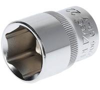 GEDORE red Douille, Entraînement 1/2" 12,5 mm, 6 pans, Diamètre 22 mm, Outil, R610002206, Acier chromé
