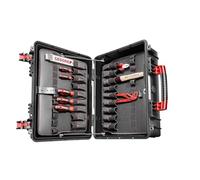 GEDOREred Azubi L R21652057 Mallette à Outils 57 pièces dans Un Coffret en Plastique très Robuste avec vérins à gaz