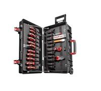 GEDOREred Chariot à Outils Meister XXL R21902124 - Assortiment d'outils de 124 pièces dans Un Coffret en Plastique très Robuste avec vérins à gaz
