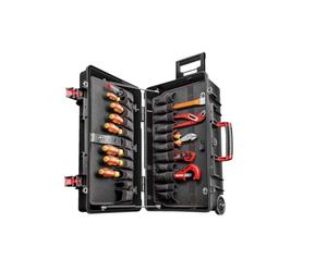 GEDOREred Chariot à Outils sanitaire, Assortiment de 72 Outils, dans Un Coffret en Plastique très Robuste avec vérins à gaz R21902072