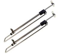 Gedotec Barre de penderie extensible 450 mm I Lot de 2 barres à monter sous la tablette I Barre télescopique nickelée à visser