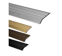 Gedotec Barre de transition compensation de hauteur argent autocollante | 1 pièce profilé alu 2000 mm | joint de dilatation 2-5 mm | barre de transition sans perçage, 200 cm (2 m)