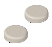 Gedotec Blum Clip Top 84.4140 Lot de 2 caches de charnière ronds en plastique nickelé mat pour charnières de porte en verre
