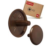 Gedotec Cache-vis pour Meubles Brun RAL 8007| Cache-vis en Plastique Rond | H1123 | Bouchon pour Trou de tête PZ2 | Ø 12 x 2,5 mm | 50 pièces