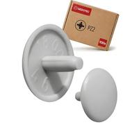 Gedotec Cache-vis pour Meubles Gris RAL 7035 |Cache-vis en Plastique Rond | H1123 | Bouchon pour Trou de tête PZ2 | Ø 12 x 2,5 mm | 100 pièces