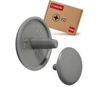Gedotec Cache-vis pour Meubles Gris RAL 7037 |Cache-vis en Plastique Rond | H1123 | Bouchon pour Trou de tête PZ2 | Ø 12 x 2,5 mm | 100 pièces