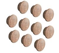 Gedotec Capuchons Ronds pour Trous en Bois - H1137 - Chêne Naturel - Capuchons en Bois pour alésage Aveugle de 12 mm de diamètre - Diamètre Total : 17 mm - Lot de 20 - Capuchons pour Meubles et vis