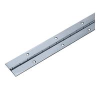 Gedotec Charnière de piano à visser | Charnière de porte roulée | Charnière de porte en aluminium brut | Bande de fixation 1750 x 32 mm | Stabilo | Charnière de meuble percée | 1 pièce