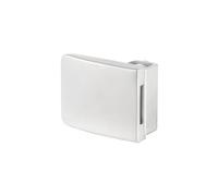 Gedotec Contrepartie en argent mat pour portes en verre à 2 vantaux I Garnitures de porte en verre pour une épaisseur de porte en verre de 4-6 mm SQUARE I serrure de vitrine de haute qualité I serrure
