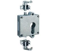 Gedotec® Drehstangenschloss Zylinder-Möbelschloss Reno + Serrure Fixe | Acier Nickelé | Mesure Ardillon: 40 mm | Serrure à Pêne Dormant pour Pz-Zylinder | Marque pour Votre Surface Habitable