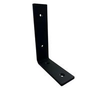 Gedotec Équerre d'étagère en acier noir - Wolf - 1 support d'étagère en acier plat robuste - Charge maximale : 40 kg - Dimensions : 260 x 159 x 40 x 6 mm - Épaisseur du matériau : 6 mm - Support