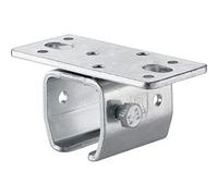 Gedotec Ferrure de Porte Coulissante - Fixation Casque au Plafond Agrar 302 en Solide Acier Galvanisé Bleu - Equerre de Fixation - Profil 300 - Fixation pour Rail de Porte - 1 Pièce