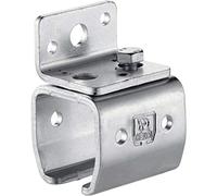 Gedotec Ferrure de Porte Coulissante - Fixation Casque Murale Agrar 301 en Solide Acier Galvanisé Bleu - Equerre de Fixation - Profil 300 - Fixation pour Rail de Porte - 1 Pièce