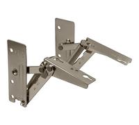 Gedotec Ferrure pliante - Grass Kinvaro T-57 | lot de 2 ferrure pliante gauche + droite - métal nickelé | mécanisme de relevage automatique 240 N | support de couvercle pour meubles de cuisine