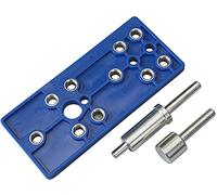Gedotec Gabarit de perçage pour ferrure de porte | Jauge de perçage pour poignée de porte | Aide au perçage pour garnitures de rosaces 72/92 mm | en plastique avec mandrin de centrage | 1 pochoir