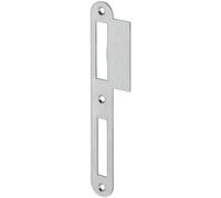 Gedotec Gâche en acier inox mat | 1 pièce Gâche à encastrer porte de chambre | Gâche à languette droite DIN droite | Rénovation pour huisseries en bois