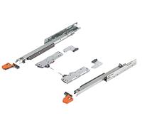 Gedotec Glissières de tiroir à sortie totale avec amortissement Blumotion | 1 kit Blum Movento 760H 3800S | Capacité de charge : 40 kg - 380 mm | Tip-On - Push-to-Open - Kit complet