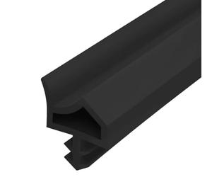 Gedotec Joint Calfeutrage Porte Fenêtre - Bande M 3967 pour Isolation Phonique et Thermique de Joint de Porte - Arrêt de Porte Isolant - Rouleau PVC Flexible - Largeur: 12 mm - Butée: 5 mm - Noir