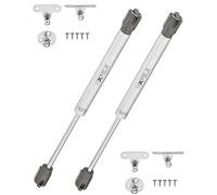Gedotec Lot de 2 supports de clapets de frein 150 N - Support inférieur pour volets ouvrant vers le bas - Charnière pliante pour cadre en bois et aluminium - Angle d'ouverture 90°/110° - Kit de