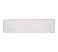 Gedotec Passe-journaux argent clapet de boîte aux lettres inox pour portes d'entrée & d'appartement | grand clapet rectangulaire | 315 x 80 mm | 1 pièce - cache inox pour l'extérieur