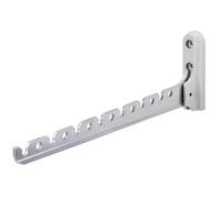 Gedotec Patère rabattable aluminium argent mat poli - rabattable | 1 pièce crochet en applique - longueur 330 mm | patère idéale pour salles de bains etc. - support mural | crochet mural vestiaire