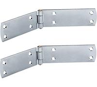 Gedotec Paumelles pour caisses françaises paumelles de porte lourdes 2 pièces - Paumelles de magasin en acier | 180 x 35 mm | Paumelle de porte zinguée bleue | Charnière épaisseur 2 mm