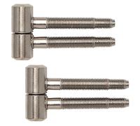 Gedotec Paumelles pour portes de chambres Paumelles de rénovation en 2 parties Paumelles à percer pour portes en bois à feuillure | Gr. ø 16 mm | Métal nickelé mat