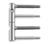 Gedotec Paumelles réglables 3D paumelle à enfoncer 2 parties | rouleaux ø 15 mm | charnière pour portes en bois & portes intérieures | acier galvanisé | modèle 11R 15-001 | 1 pièce