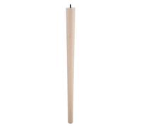 Gedotec Pieds d'armoire Pieds de Table en Bois | Woody | Hauteur 690 mm inclinable | 1 Pied de Table - Pieds pour Meubles | Pieds de Meuble en hêtre en Bois avec Plaque Noire