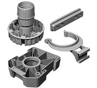 Gedotec Pieds de Meuble Cuisine Pieds de Socle réglables en Hauteur Plastique Noir | Hauteur 80 mm | Set Complet | Pieds de Socle réglables 500 kg de Charge | Made in Germany