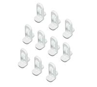 Gedotec Pin Support Tablette en Verre - H3116 - Console et Tablette de 6 mm d'Étagère de Cuisine, Douche, Salle de Bain - Plastique Transparent - Trou de Forage 5 mm - 20 Pièces