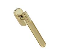 Gedotec Poignée de fenêtre laiton mat | 1 pièce | MARION | olive oscillo-battante sans cylindre de fermeture | ferrure de fenêtre pour fenêtre | olive de fenêtre moderne sur rosace ovale | longueur