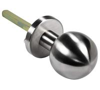 Gedotec Poignée de Porte Pousseurs de Bouton Poignée de Porte ø 55 mm Rond Pas tournant INOX Mat Brossé 2 Finitions Marque de qualité - Bouton de Porte sur la Rose Ronde