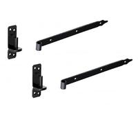 Gedotec Poignée de tenon lourde pour bande de vissage | Charnière de fenêtre | Démontoir en acier | 120 x 40 mm | Diamètre 16 mm | Tenons jaunes | Charnières de porte | 1 Pièce