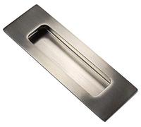 Gedotec Poignée Encastrée LEA de Porte Intérieure Coulissante, Meuble, Placard | Coquille de Métal en Acier Inox | Design Moderne pour Porte de Chambre, Armoire, Cuisine, Commode | 120x40 mm -1 Pc