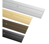 Gedotec Profile de transition a visser alu argent 100 cm - longueur 1 m largeur 37 mm - rail de transition aluminium perfore - barre de seuil de porte - Made in Germany