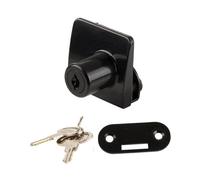 Gedotec Serrure de porte en verre noir mat pour portes doubles I Garnitures de porte en verre pour une épaisseur de porte en verre de 4-6 mm SQUARE I Serrure de vitrine de haute qualité I Serrure pour