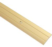 Gedotec Seuil de Porte Barre | Longueur 90 cm, Largeur 37 mm | 1 Pièce Profil Transition Sol | Aluminium Laiton | Plinthe de sol à visser | Profilé de compensation perforé - Seuil de porte