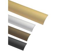 Gedotec Seuil de Porte Barre Stratifié - Vinyle | Profil Transition Sol 30 x 1000 mm | 1 Pièce - Profilé compensation en aluminium | Alu Laiton Anodisé | Rail de transition autocollant sol bombé