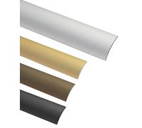Gedotec Seuil de Porte Barre Stratifié - Vinyle | Profil Transition Sol 30 x 1000 mm | 1 Pièce - Profilé compensation en aluminium | Alu Argent Anodisé | Rail de transition autocollant sol bombé